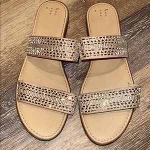 Silver Diamond blinged out sandals